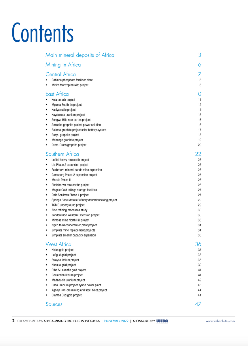 Africa Mining Projects in Progress 2022 Creamer Media Engineering